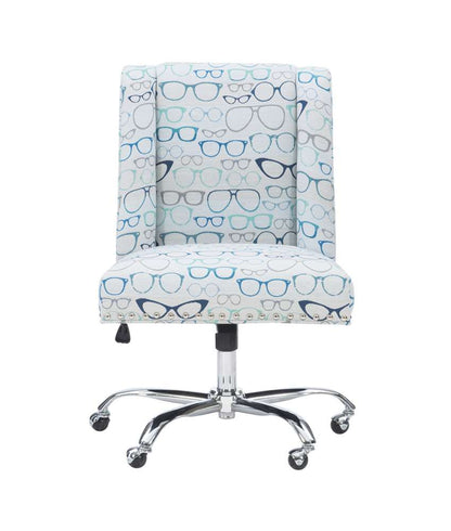 Linon Home Decor - Draper Office Chair, Glasses Print - OC047GLAS1U veiw 2