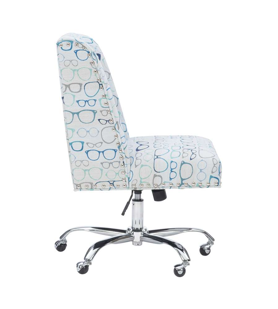 Linon Home Decor - Draper Office Chair, Glasses Print - OC047GLAS1U veiw 3