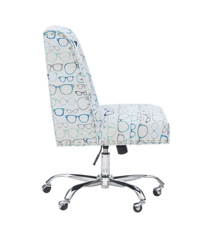 Linon Home Decor - Draper Office Chair, Glasses Print - OC047GLAS1U veiw 3