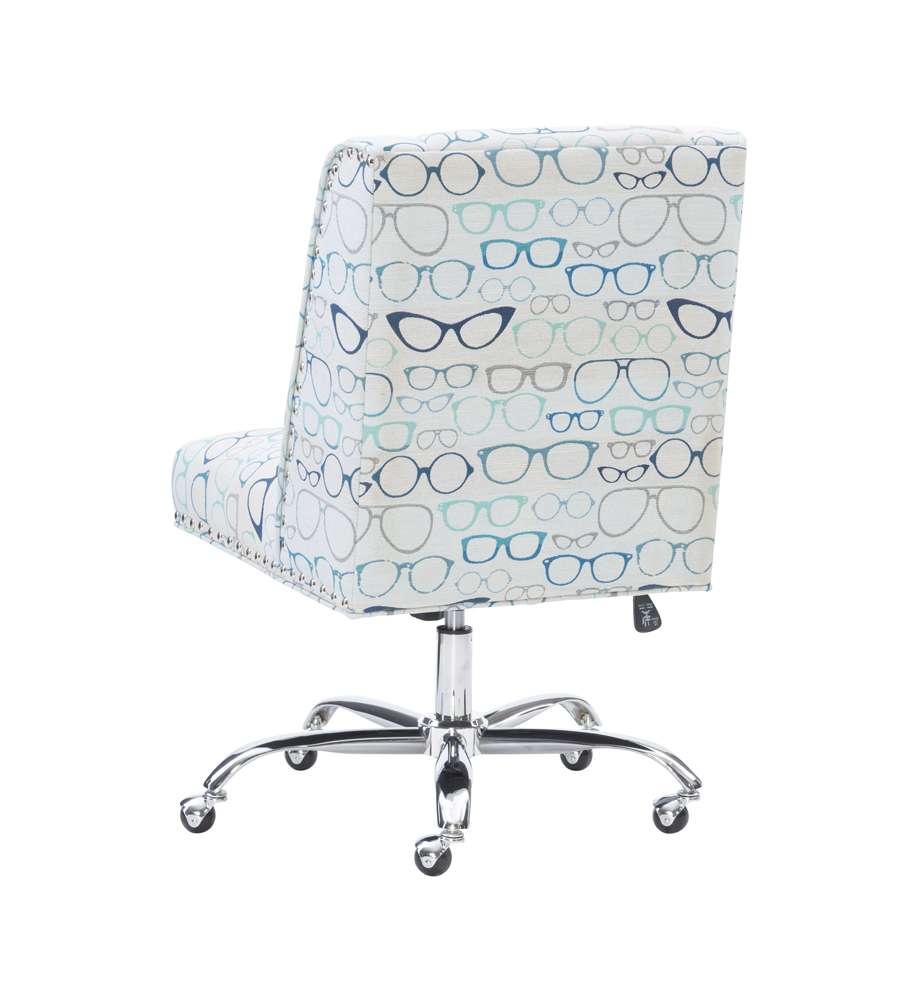 Linon Home Decor - Draper Office Chair, Glasses Print - OC047GLAS1U veiw 4