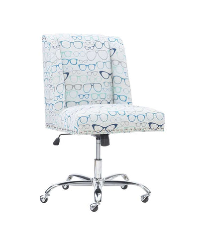 Linon Home Decor - Draper Office Chair, Glasses Print - OC047GLAS1U veiw 6