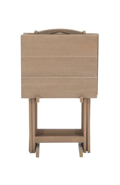 Linon Home Decor - Driftwood Acacia Tray Table Set - 43041GRYSET01ASU veiw 2