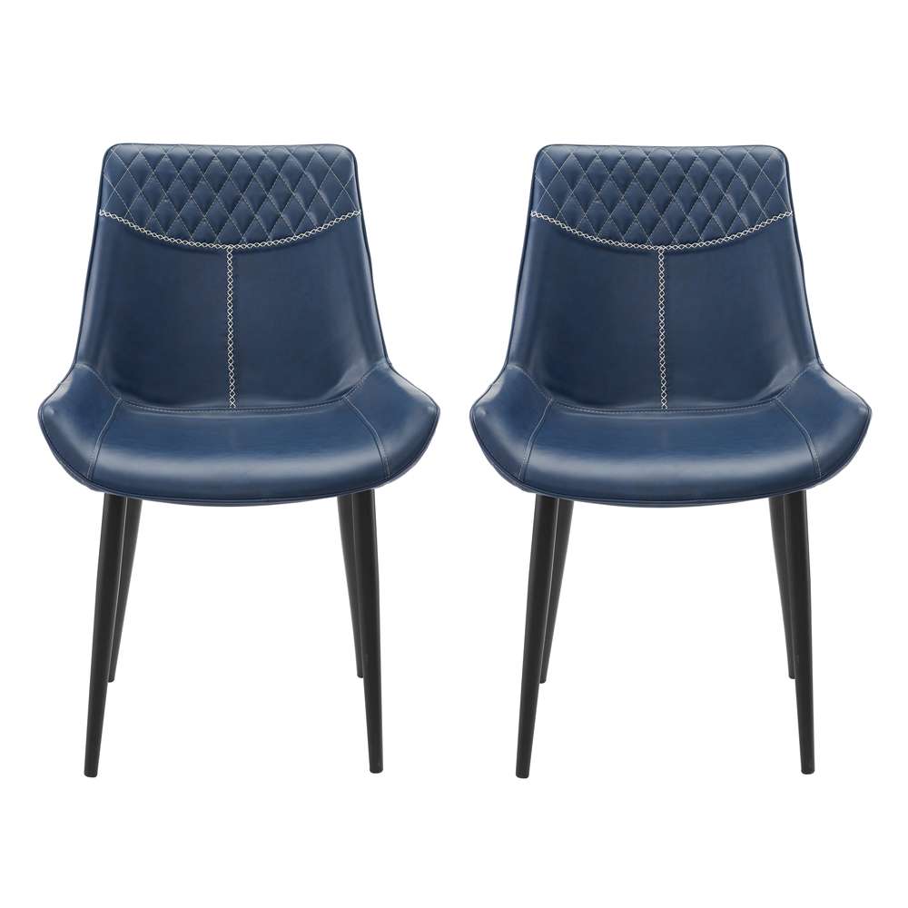 Linon Home Decor - Edler Blue Dining Chairs (Set of 2) - CH121BLU02U veiw 4