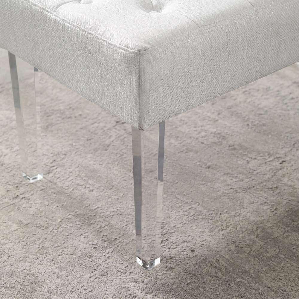 Linon Home Decor - Ella Glitz Acrylic Leg Bench - 368261GLTZ01 veiw 2