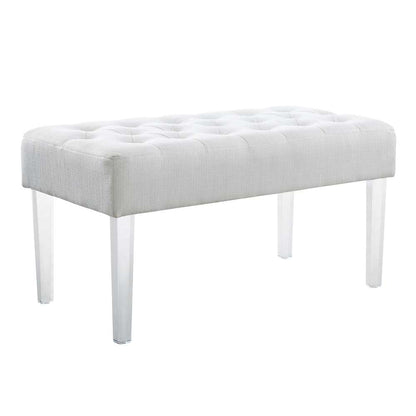 Linon Home Decor - Ella Glitz Acrylic Leg Bench - 368261GLTZ01 veiw 3