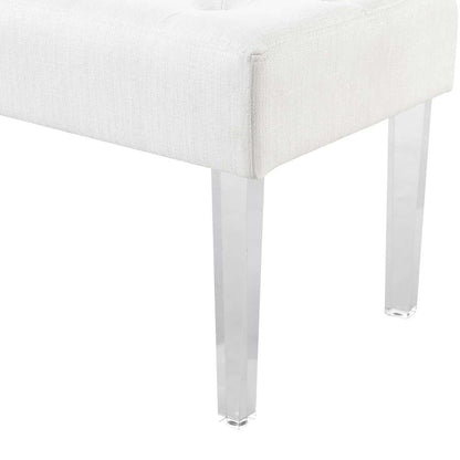 Linon Home Decor - Ella Glitz Acrylic Leg Bench - 368261GLTZ01 veiw 6