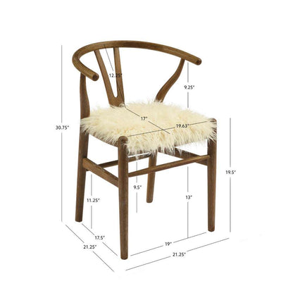 Linon Home Decor - Ellis Wishbone Chair - CH097GRY01ASU veiw 7