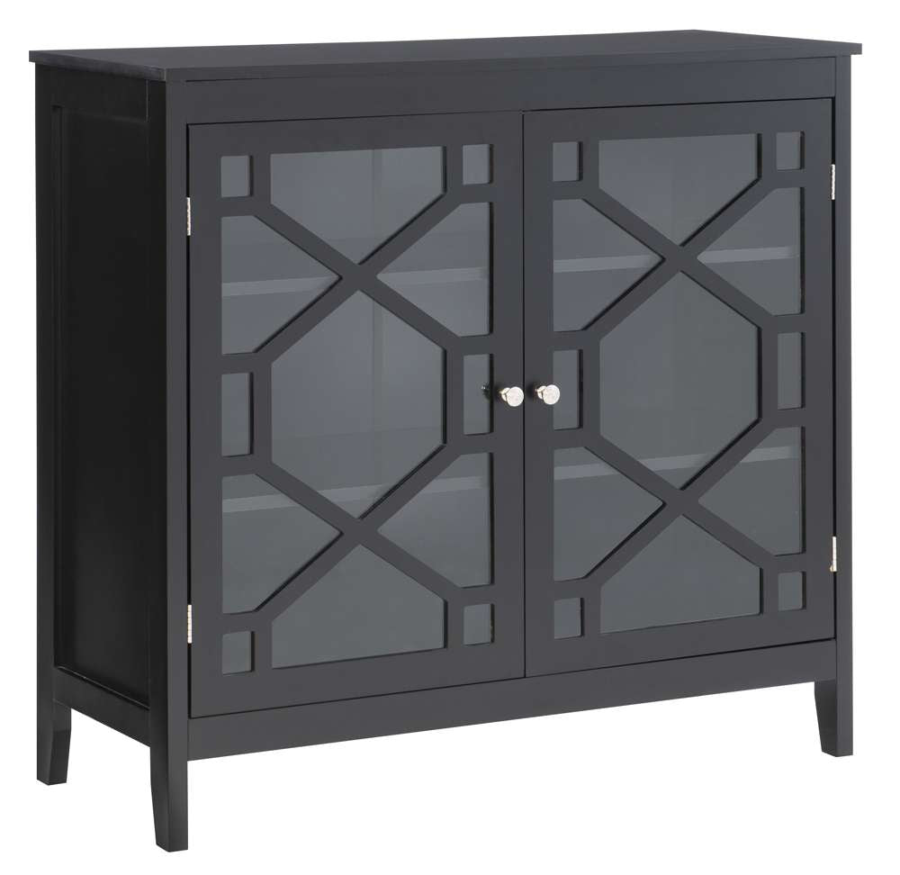 Linon Home Decor - Fetti Black Large Cabinet - FT115BLK01U veiw 1