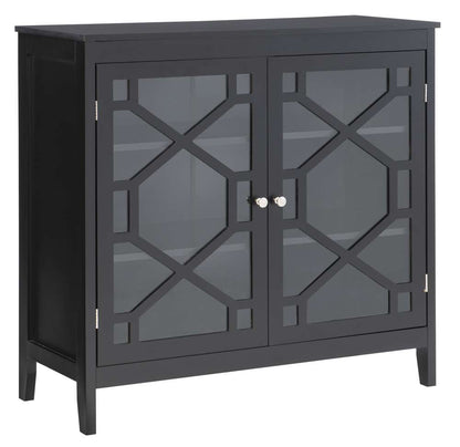 Linon Home Decor - Fetti Black Large Cabinet - FT115BLK01U veiw 1