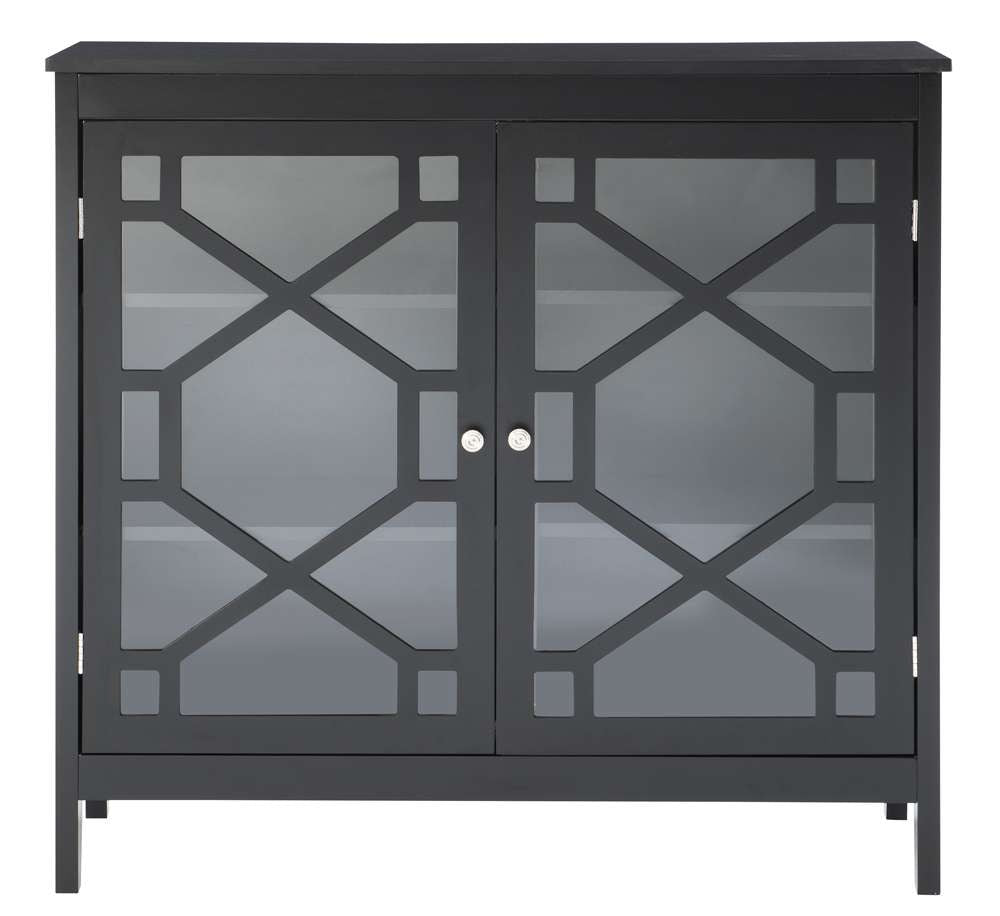 Linon Home Decor - Fetti Black Large Cabinet - FT115BLK01U veiw 2