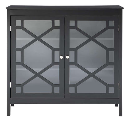 Linon Home Decor - Fetti Black Large Cabinet - FT115BLK01U veiw 2