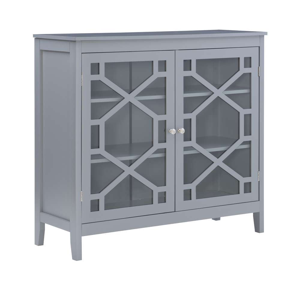 Linon Home Decor - Fetti Gray Large Cabinet - 650210GRY01U veiw 1