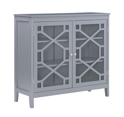 Linon Home Decor - Fetti Gray Large Cabinet - 650210GRY01U veiw 1