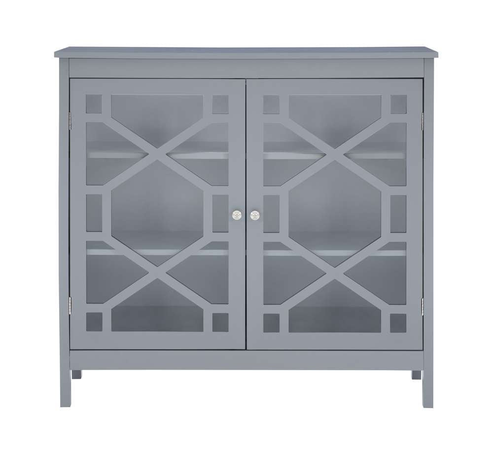 Linon Home Decor - Fetti Gray Large Cabinet - 650210GRY01U veiw 2