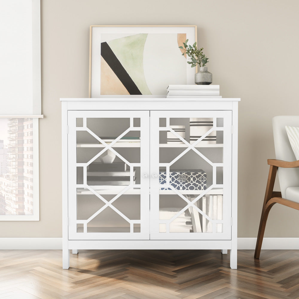 Linon Home Decor - Fetti Large Cabinet, White - 650210WHT01U view 8
