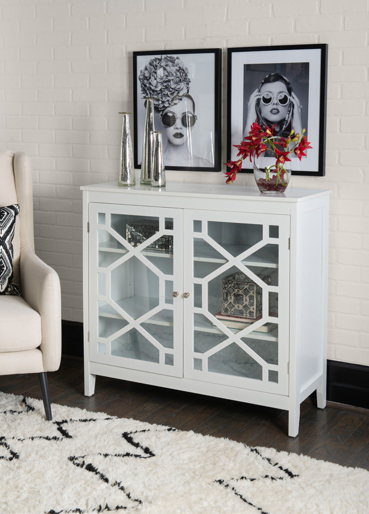 Linon Home Decor - Fetti Large Cabinet, White - 650210WHT01U view 9