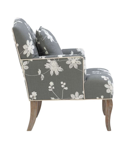 Linon Home Decor - Floral Arm Chair - 368312GRY01U veiw 3