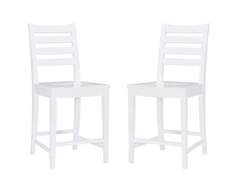 Linon Home Decor - Flynn Counter Stool White (Set of 2) - CS283WHT02ASU veiw 2