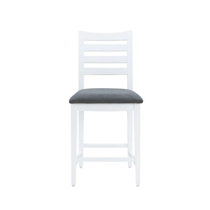 Linon Home Decor - Flynn White Counter Stool Uph Seat (Set of 2) - CS283WHTGRY02ASU veiw 2