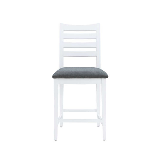 Linon Home Decor - Flynn White Counter Stool Uph Seat (Set of 2) - CS283WHTGRY02ASU veiw 2