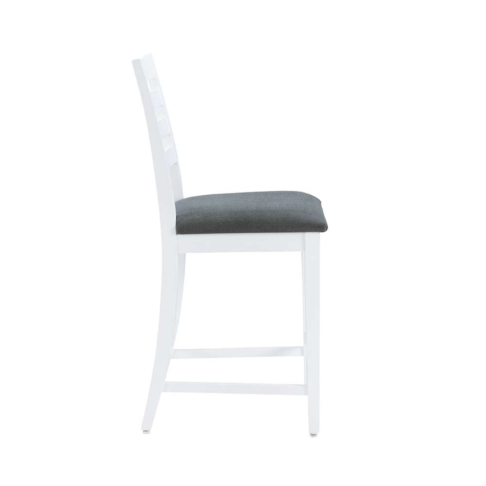 Linon Home Decor - Flynn White Counter Stool Uph Seat (Set of 2) - CS283WHTGRY02ASU veiw 3