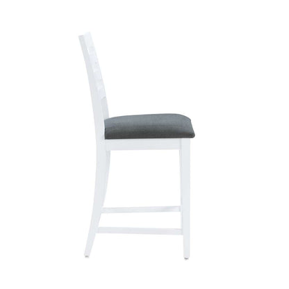 Linon Home Decor - Flynn White Counter Stool Uph Seat (Set of 2) - CS283WHTGRY02ASU veiw 3