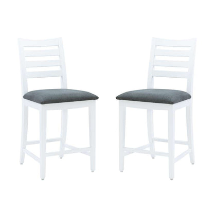 Linon Home Decor - Flynn White Counter Stool Uph Seat (Set of 2) - CS283WHTGRY02ASU veiw 6