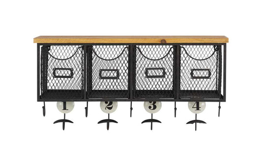 Linon Home Decor - Four Basket Wall Organizer - AMME4DRW1 veiw 2