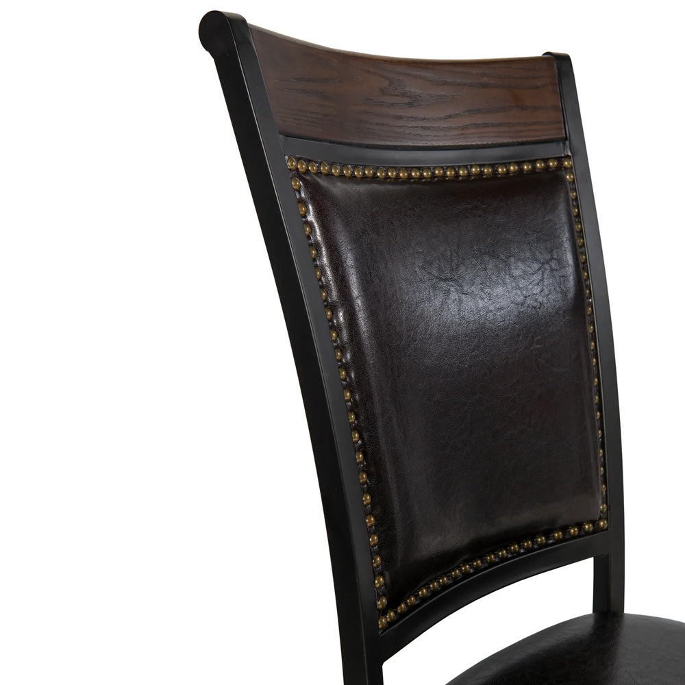 Linon Home Decor - Franklin Faux Leather Side Chair, Brown (Set of 2) - 15D2020SC view 4