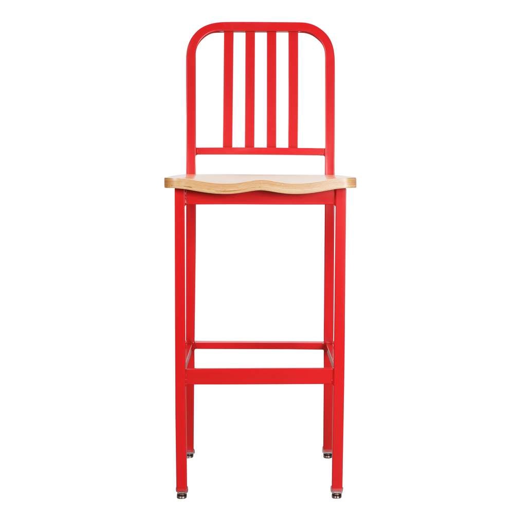 Linon Home Decor - Frazier Metal Barstool Red (Set of 2) - BS257RED02 veiw 1