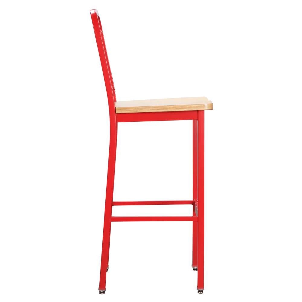 Linon Home Decor - Frazier Metal Barstool Red (Set of 2) - BS257RED02 veiw 3