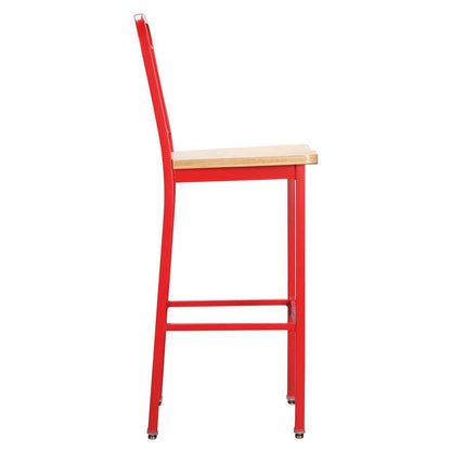 Linon Home Decor - Frazier Metal Barstool Red (Set of 2) - BS257RED02 veiw 3