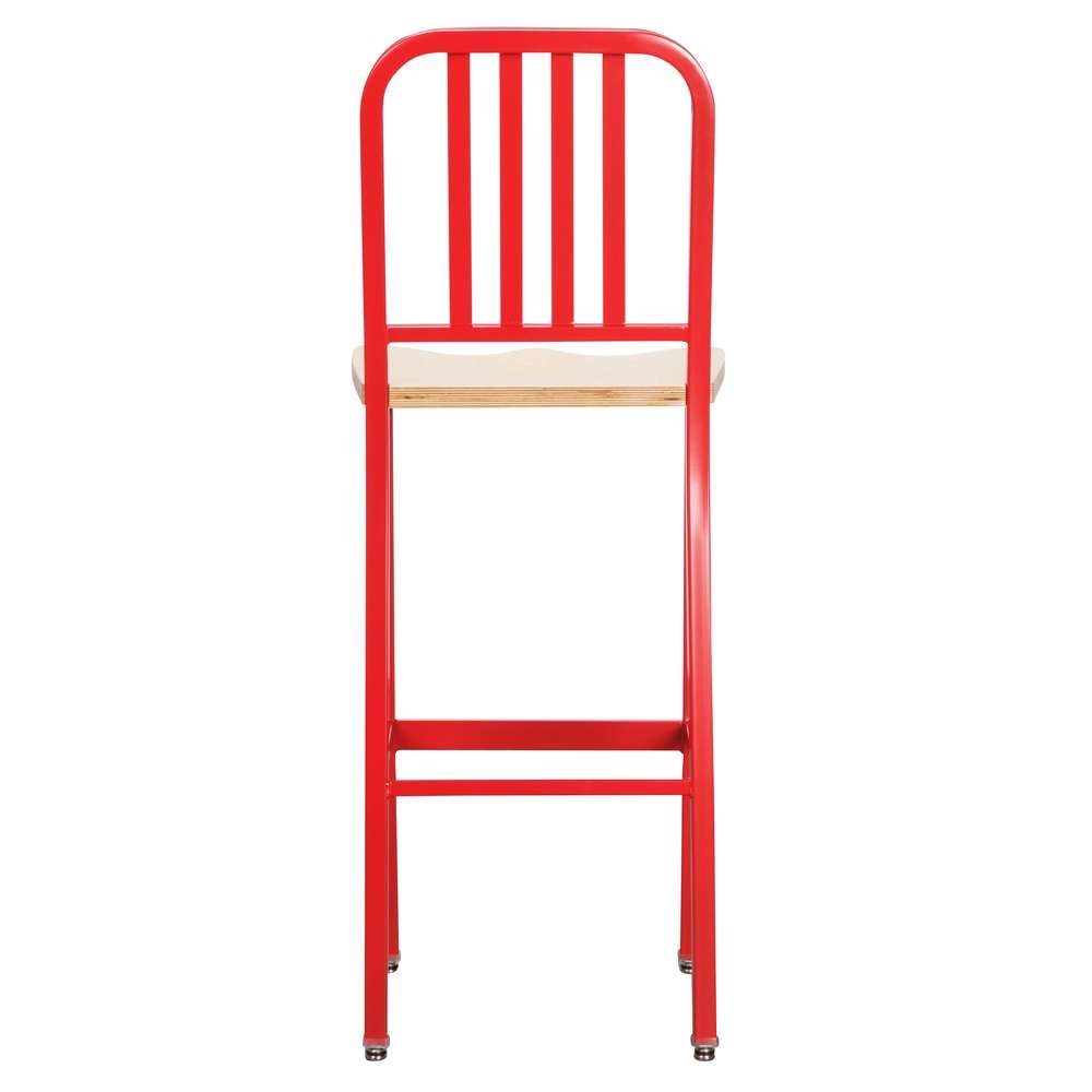 Linon Home Decor - Frazier Metal Barstool Red (Set of 2) - BS257RED02 veiw 5