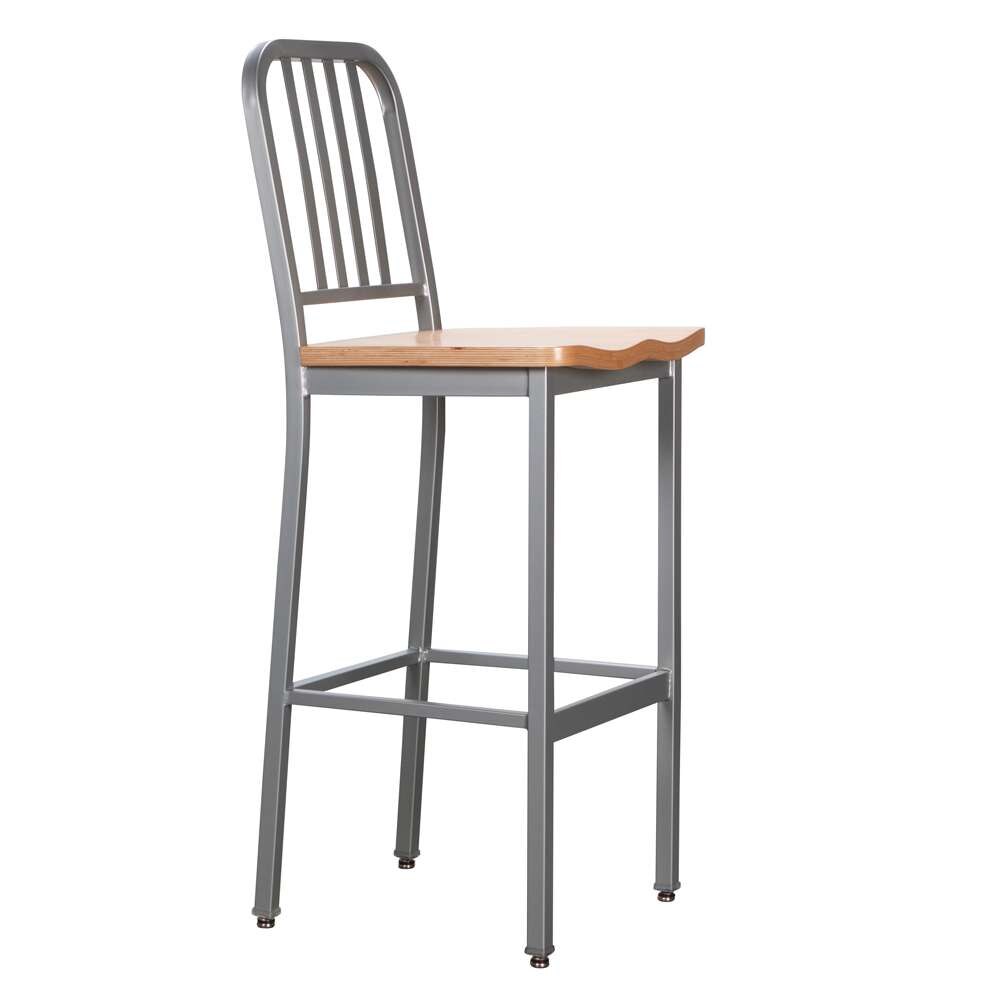 Linon Home Decor - Frazier Metal Barstool Silver (Set of 2) - BS257SIL02 veiw 2