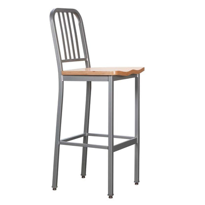 Linon Home Decor - Frazier Metal Barstool Silver (Set of 2) - BS257SIL02 veiw 2