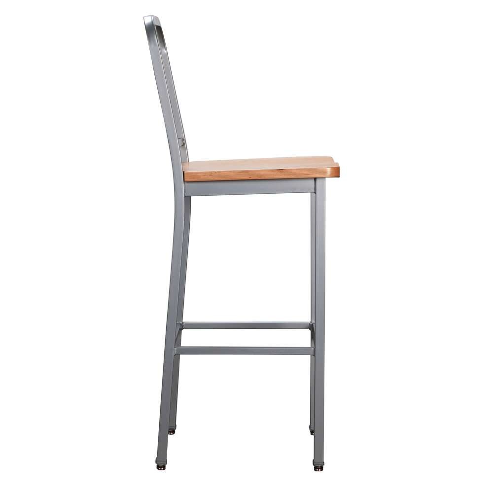 Linon Home Decor - Frazier Metal Barstool Silver (Set of 2) - BS257SIL02 veiw 3