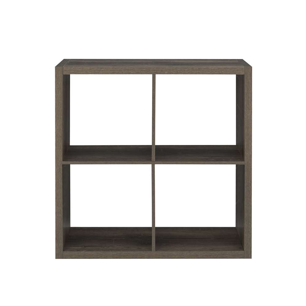 Linon Home Decor - Galli 4 Cubby Storage Cabinet Grey - CB201GRY401 veiw 2