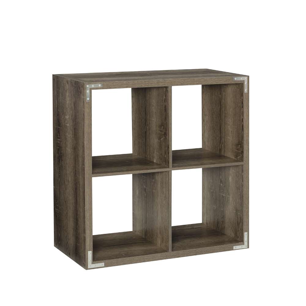 Linon Home Decor - Galli 4 Cubby Storage Cabinet Grey - CB201GRY401 veiw 4
