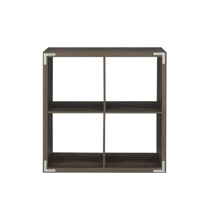 Linon Home Decor - Galli 4 Cubby Storage Cabinet Grey - CB201GRY401 veiw 5