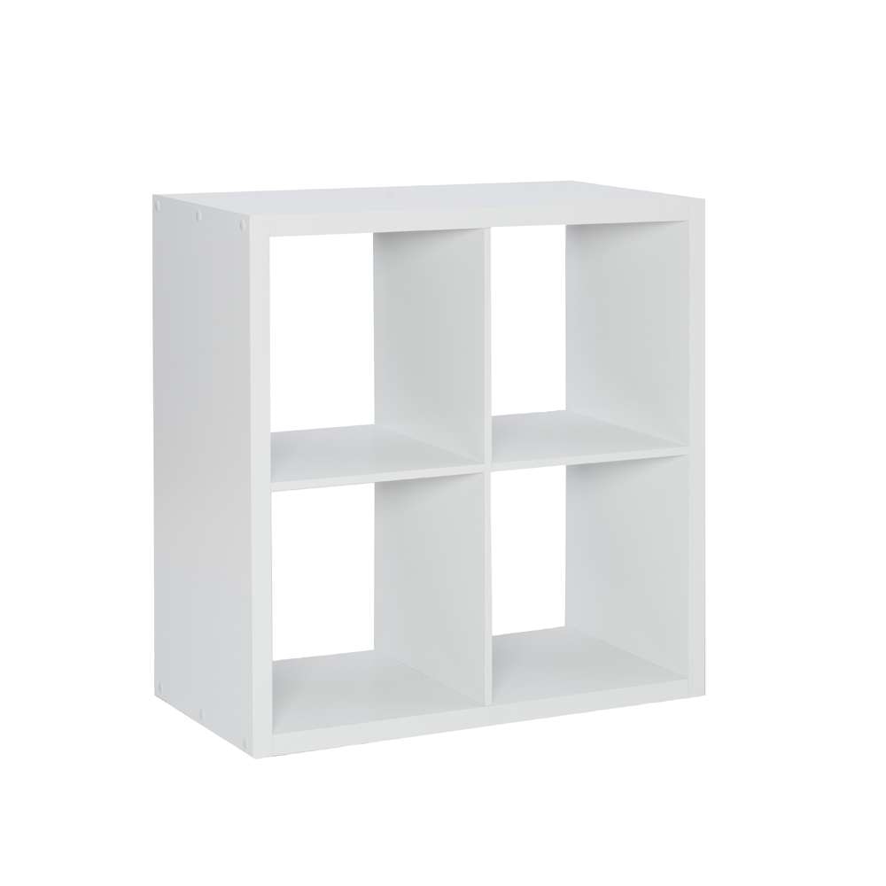 Linon Home Decor - Galli 4 Cubby Storage Cabinet White - CB201WHT401 veiw 1