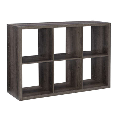 Linon Home Decor - Galli 6 Cubby Storage Cabinet Grey - CB202GRY601 veiw 1