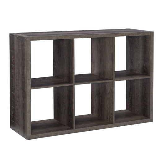 Linon Home Decor - Galli 6 Cubby Storage Cabinet Grey - CB202GRY601 veiw 1