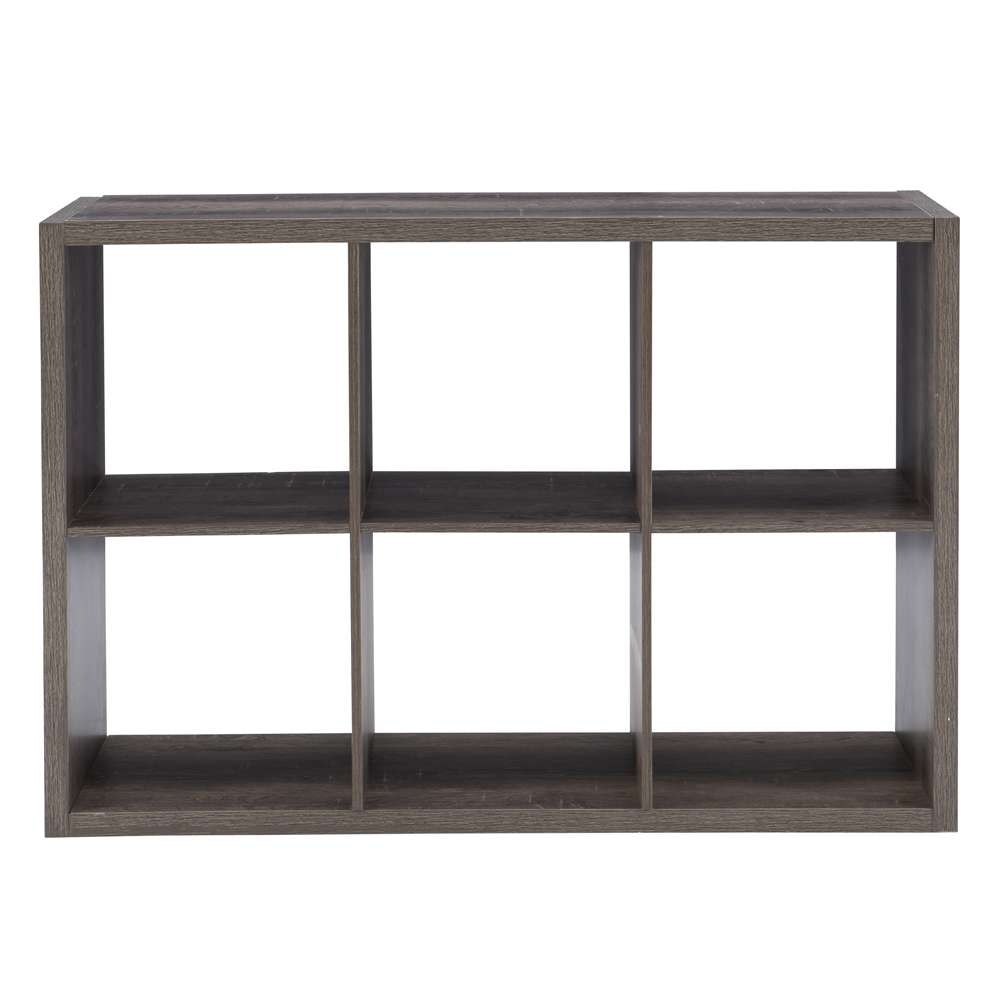 Linon Home Decor - Galli 6 Cubby Storage Cabinet Grey - CB202GRY601 veiw 2