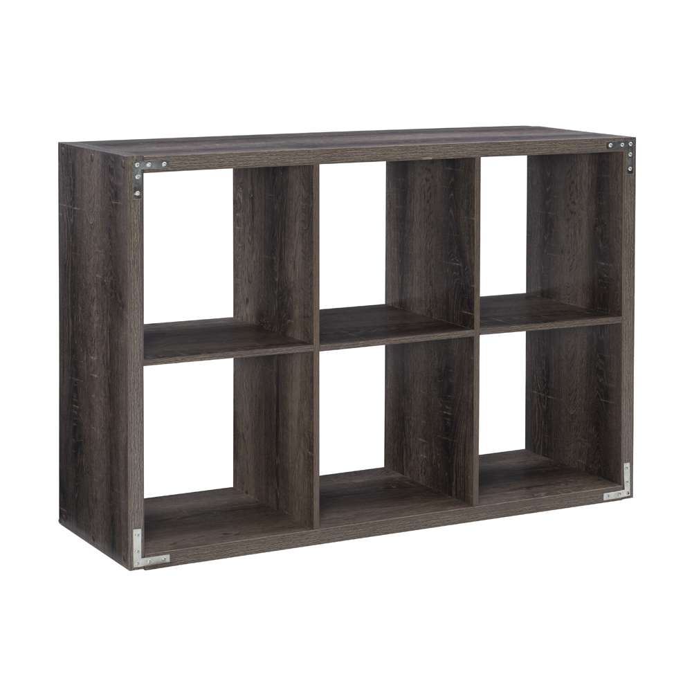 Linon Home Decor - Galli 6 Cubby Storage Cabinet Grey - CB202GRY601 veiw 4