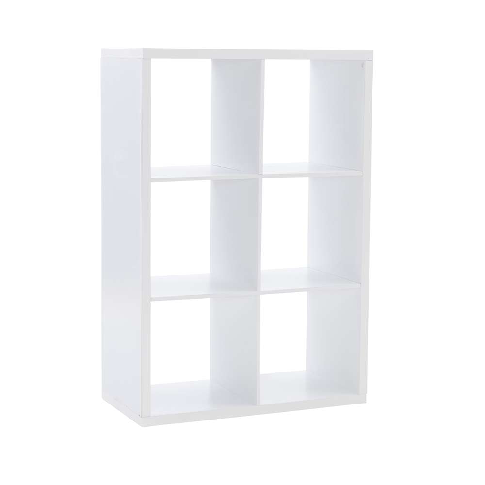 Linon Home Decor - Galli 6 Cubby Storage Cabinet White - CB202WHT601 veiw 1