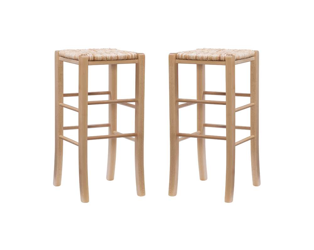 Linon Home Decor - Gianna Backless Barstool Natural (Set of 2) - BS275NAT02ASU veiw 2