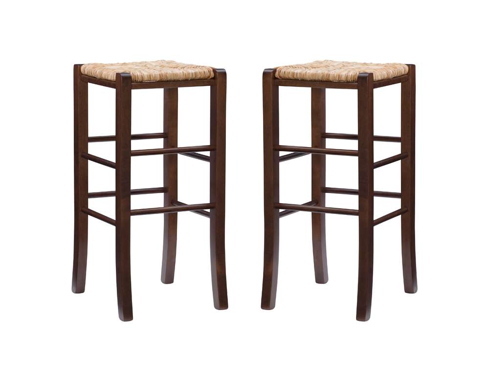 Linon Home Decor - Gianna Backless Barstool Walnut (Set of 2) - BS275WAL02ASU veiw 2