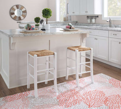Linon Home Decor - Gianna Backless Counter Stool White (Set of 2) - CS275WHT02ASU veiw 6
