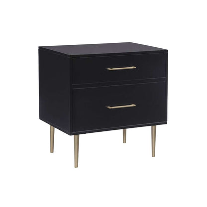 Linon Home Decor - Gloria Two Drawer Night Stand Black - BD78BLK01U veiw 1