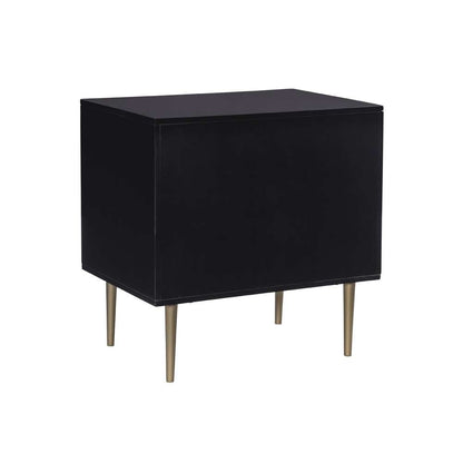 Linon Home Decor - Gloria Two Drawer Night Stand Black - BD78BLK01U veiw 4